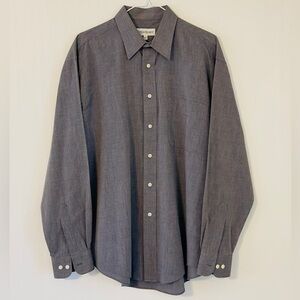 Yves Saint Laurent Charcoal Gray Button Down Dress Shirt